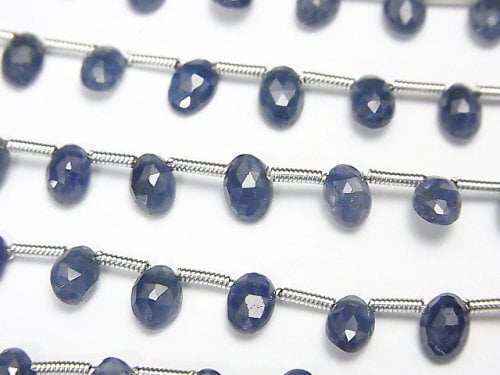 Oval, Rose, Sapphire Gemstone Beads