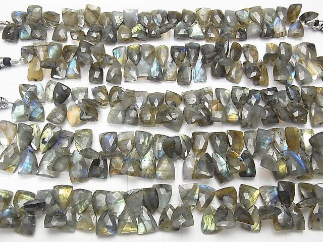 [Video] Labradorite AA++ Triangle Cut  1strand beads (aprx.7inch/18cm)