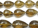 1strand $19.99High Quality Beer Crystal Quartz AAA- Vertical Hole Faceted Drop  1strand beads (aprx.7inch/18cm)