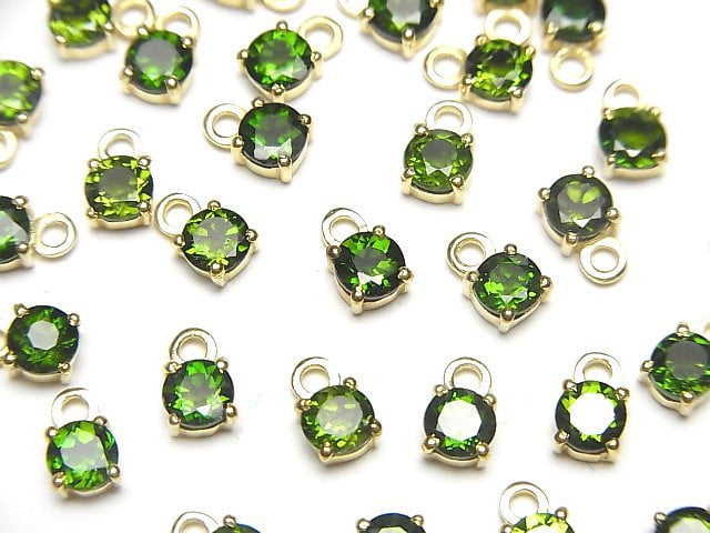 Bezel Setting, Diopside Gemstone Beads