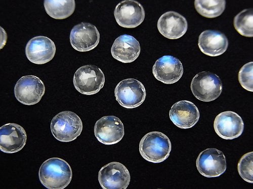 Rainbow Moonstone, Rose, Round Gemstone Beads