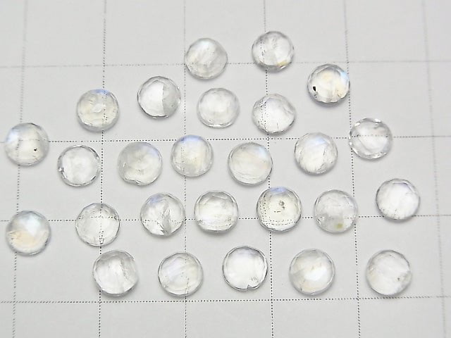 High Quality Rainbow Moonstone AAA- Round Rose Cut 5x5x2.5mm 4pcs $11.79!