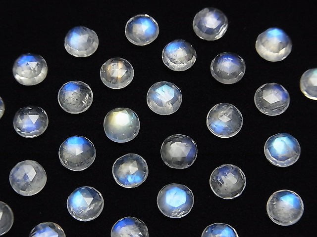 High Quality Rainbow Moonstone AAA- Round Rose Cut 5x5x2.5mm 4pcs $11.79!