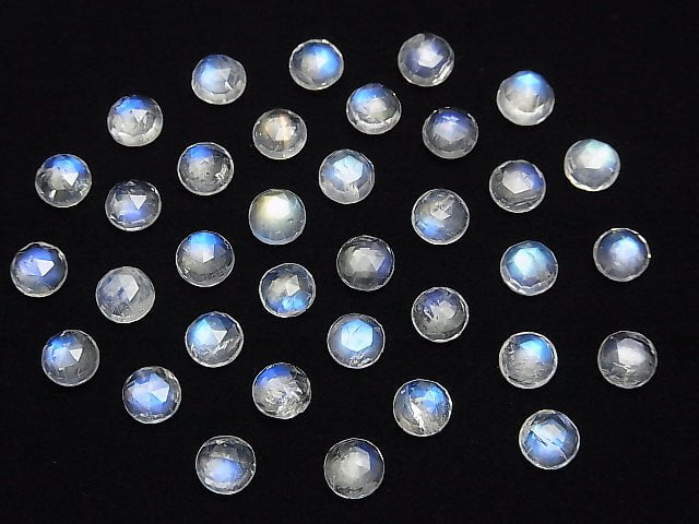 High Quality Rainbow Moonstone AAA- Round Rose Cut 5x5x2.5mm 4pcs $11.79!