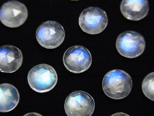 Rainbow Moonstone, Rose, Round Gemstone Beads