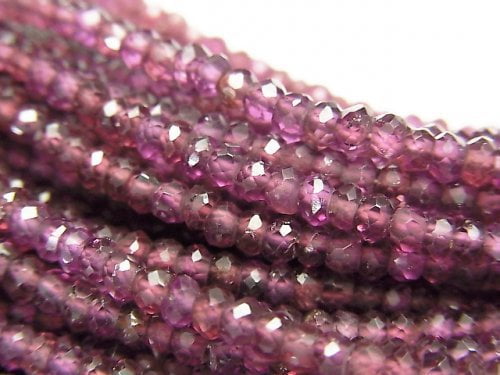 Garnet, Roundel Gemstone Beads