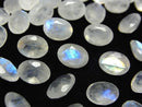 [Video] Rainbow Moonstone AA++ Loose Stone Oval Faceted 8x6mm 5pcs
