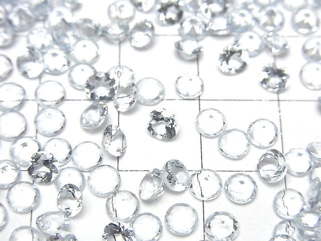 [Video] High Quality Aquamarine AAA Undrilled Round Faceted 4x4mm 3pcs $8.79!