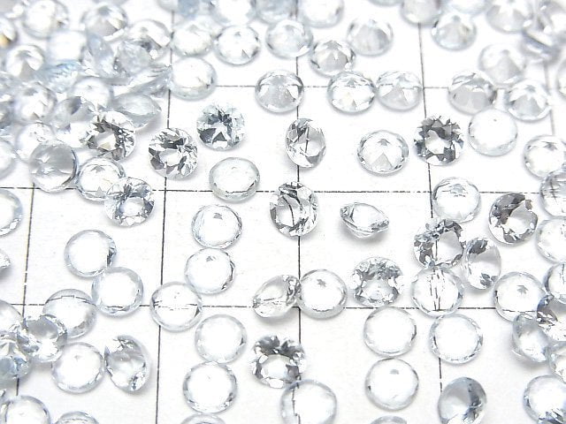 [Video] High Quality Aquamarine AAA Undrilled Round Faceted 4x4mm 3pcs $8.79!