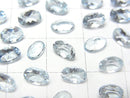 [Video]High Quality Aquamarine AAA Loose stone Oval Faceted 6x4mm 2pcs