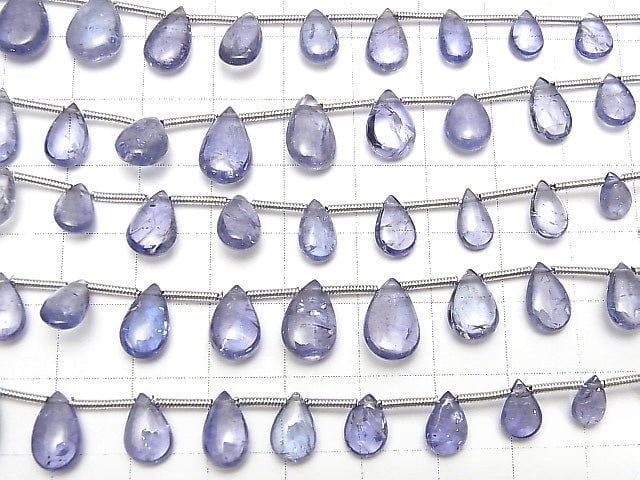 [Video] High Quality Tanzanite AAA Pear shape (Smooth)  1strand beads (aprx.6inch/16cm)