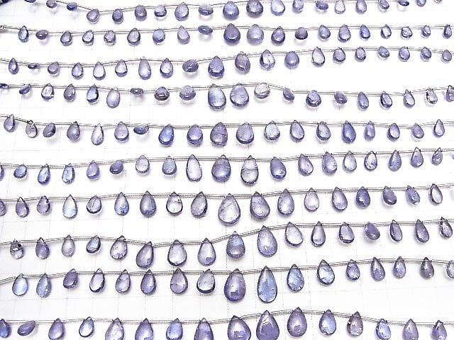 [Video] High Quality Tanzanite AAA Pear shape (Smooth)  1strand beads (aprx.6inch/16cm)