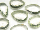High Quality Green Amethyst AAA Chestnut -Pear shape Faceted Briolette 2pcs $34.99!