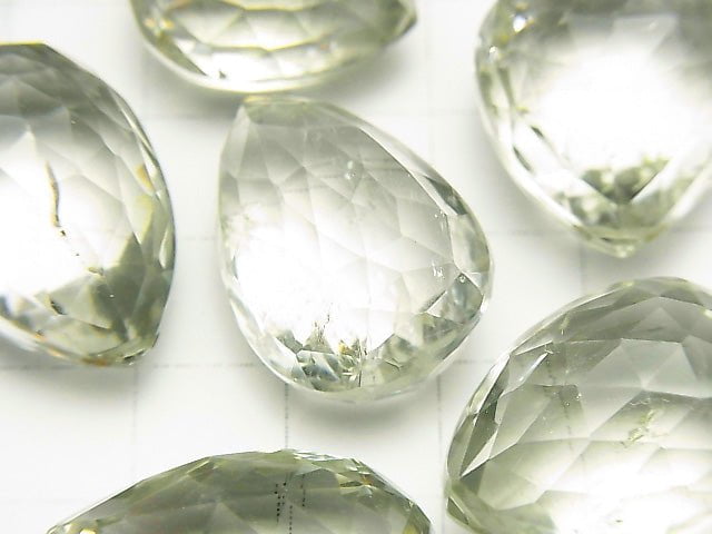 High Quality Green Amethyst AAA Chestnut -Pear shape Faceted Briolette 2pcs $49.99!