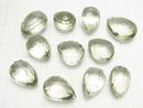 High Quality Green Amethyst AAA Chestnut -Pear shape Faceted Briolette 2pcs $49.99!