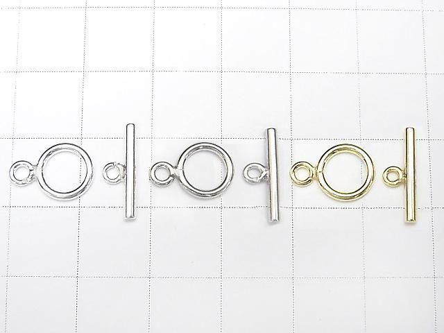 Silver925 Toggle (Smooth) 8mm Open Type [Pure Silver Finish][Rhodium Plated][18KGP] 1 pair