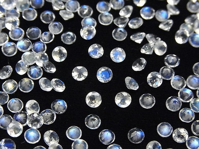 [Video] High Quality Rainbow Moonstone AAA Undrilled Round Faceted 4x4mm 10pcs $17.99!