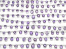[Video] 1strand $24.99! High Quality Amethyst AAA Pear shape  Faceted Briolette  1strand (15pcs )