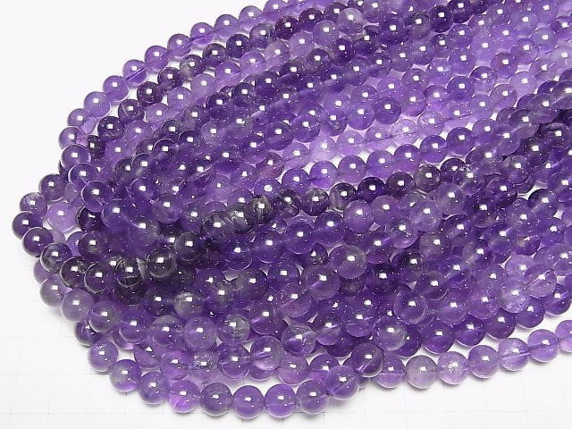 [Video]Amethyst AA Round 8mm 1strand beads (aprx.15inch/36cm)