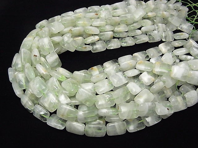 Green Fluorite Quartz Rectangle 16x12x6mm half or 1strand beads (aprx.15inch / 37cm)