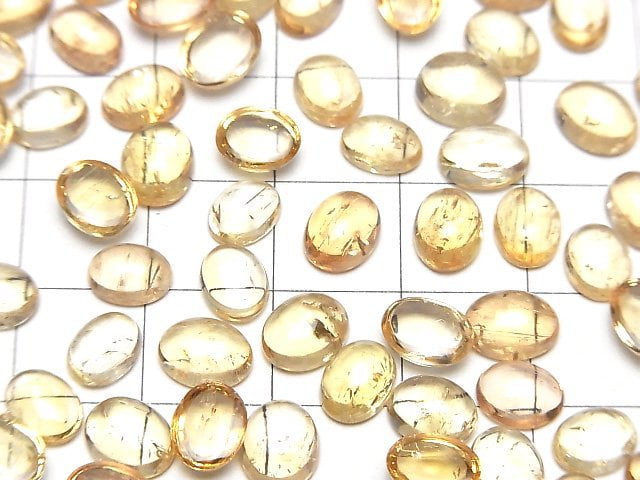 [Video] High Quality Imperial Topaz AAA- Oval Cabochon 7-7.5x6mm 3pcs $14.99!