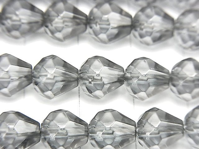 [Video] Silver Flash Crystal Faceted Drop 8x8x8mm half or 1strand beads (aprx.15inch / 36cm)