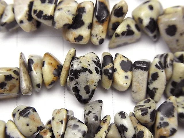 1strand $3.79! Dalmatian Jasper Chips (Small Nugget) 1strand beads (aprx.33inch / 82cm)