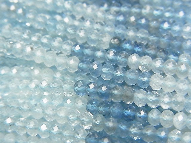 Aquamarine, Roundel Gemstone Beads