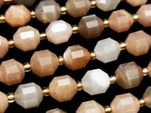 Moonstone, Point, Tube Gemstone Beads