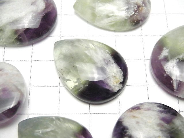 Angel Feather Fluorite Bi-color Cabochon 1pc