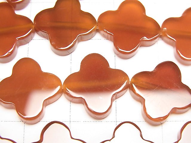 [Video] Carnelian AAA- Flower motif 14x14x3.5mm half or 1strand beads (aprx.15inch / 36cm)