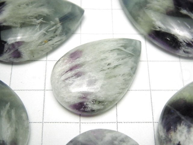 Angel Feather Fluorite Bi-color Cabochon 1pc