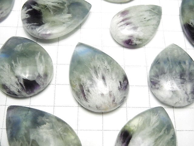 Angel Feather Fluorite Bi-color Cabochon 1pc