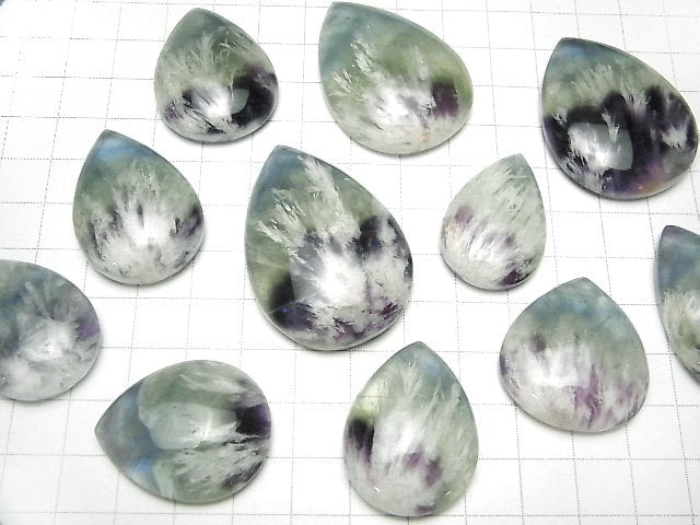 Angel Feather Fluorite Bi-color Cabochon 1pc