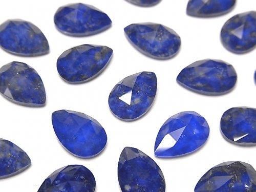 Lapislazuli x Crystal AAA Pear Shape Rose Cut 12x8mm 2pcs