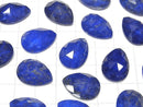 Lapislazuli x Crystal AAA Pear Shape Rose Cut 18x13mm 2pcs