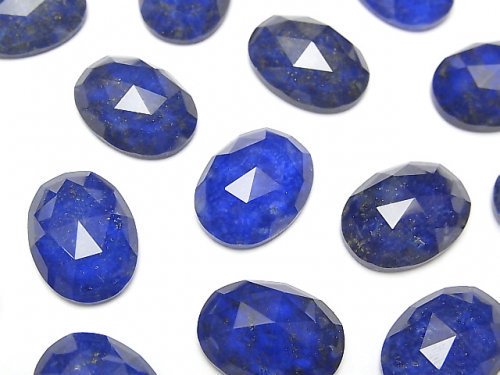 Lapis lazuli, Oval, Rose Gemstone Beads