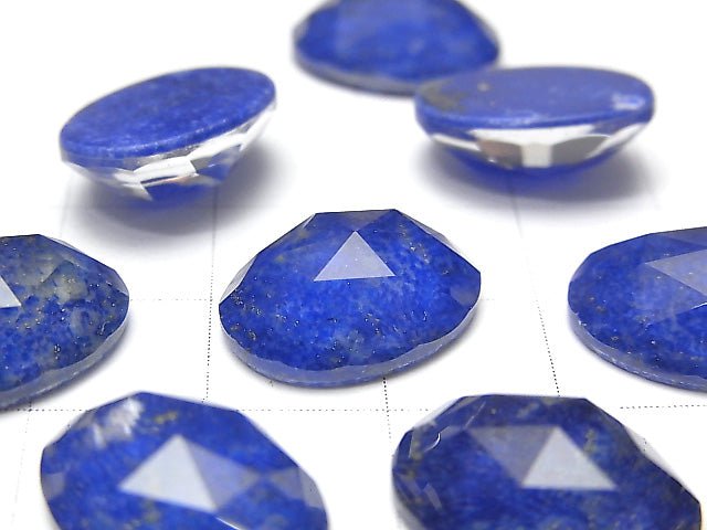 [Video] Lapislazuli x Crystal AAA Oval Rose Cut 16x12mm 2pcs