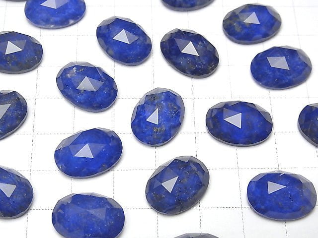 [Video] Lapislazuli x Crystal AAA Oval Rose Cut 16x12mm 2pcs