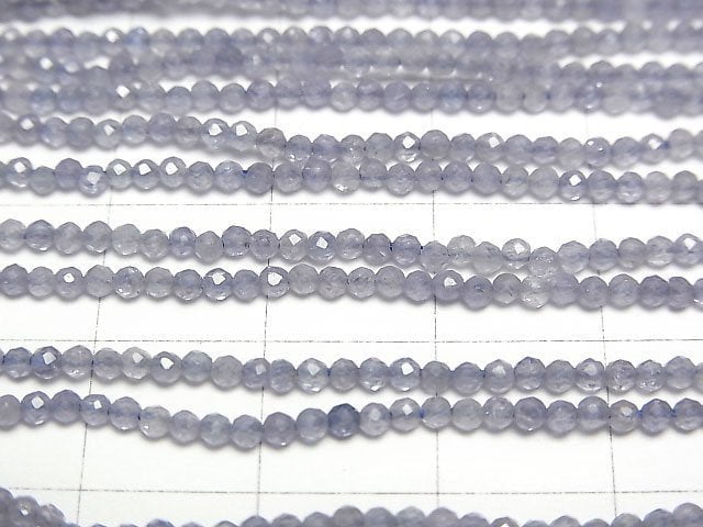 [Video]High Quality! Tanzanite AA++ Faceted Round 1.8mm 1strand beads (aprx.15inch/37cm)