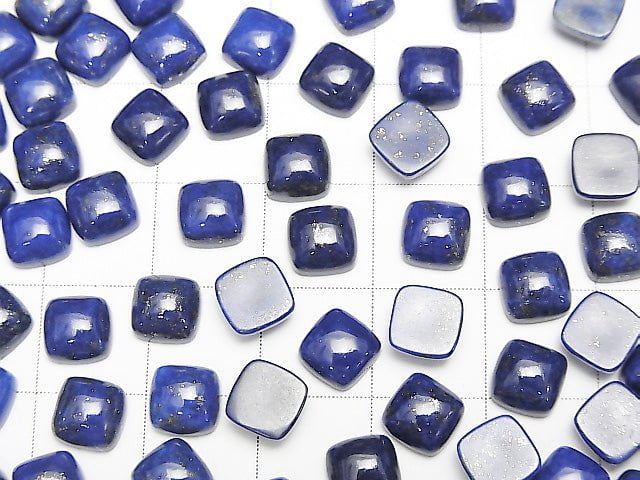 [Video]Lapislazuli AA++ Square  Cabochon 6x6mm 5pcs