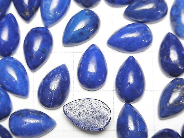 [Video]Lapislazuli AAA- Pear shape Cabochon 12x8mm 3pcs