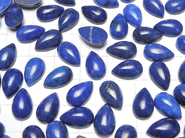 [Video]Lapislazuli AAA- Pear shape Cabochon 12x8mm 3pcs