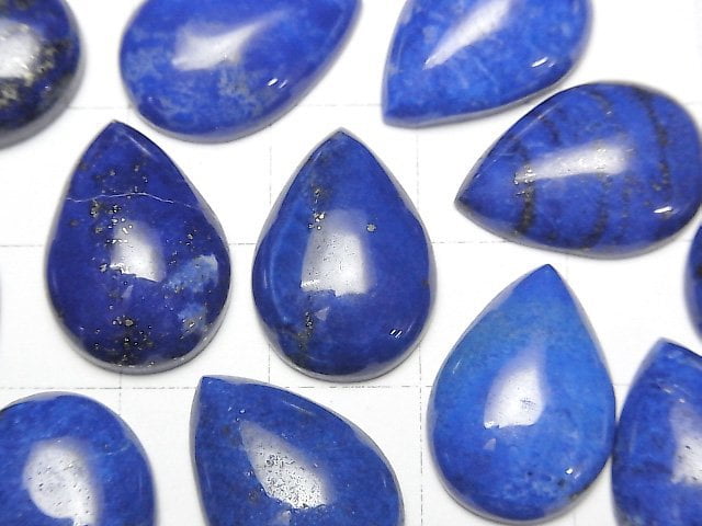 [Video]Lapislazuli AAA- Pear shape Cabochon 18x13mm 2pcs