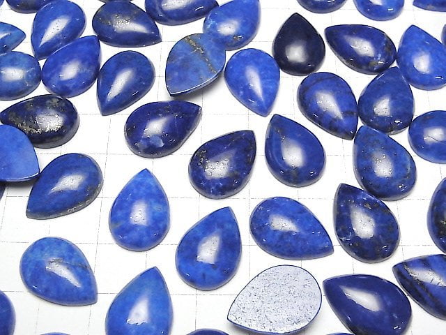 [Video]Lapislazuli AAA- Pear shape Cabochon 18x13mm 2pcs