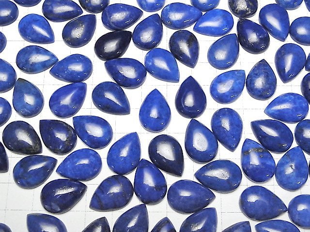 [Video]Lapislazuli AAA- Pear shape Cabochon 18x13mm 2pcs