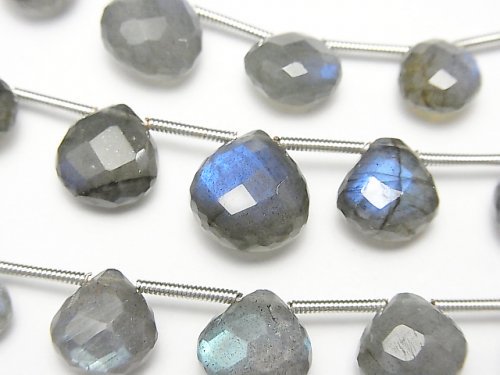 Chestnut, Faceted Briolette, Labradorite Gemstone Beads