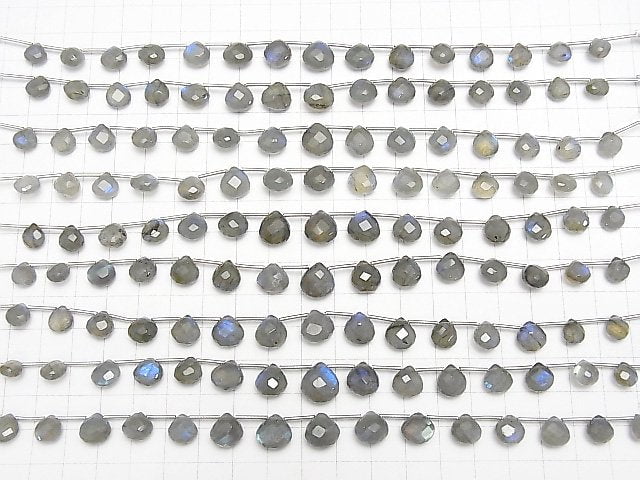 1strand $27.99! High Quality Blue Labradorite AAA- Chestnut Faceted Briolette 1strand beads (aprx.6inch / 15cm)