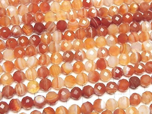 紅玉髓，SardOnyx AA++ 64切面圓珠 8毫米 1串珠子 (約15英吋/37公分)高品質！