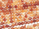 [Video] High Quality! Carnelian ,Sardonyx AA++ 64Faceted Round 8mm 1strand beads (aprx.15inch/37cm)